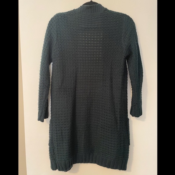 Cozy cardigan! Never worn. Dark forest green knit material. - Picture 2 of 2
